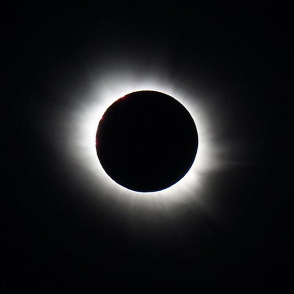 Total solar eclipse showing the corona