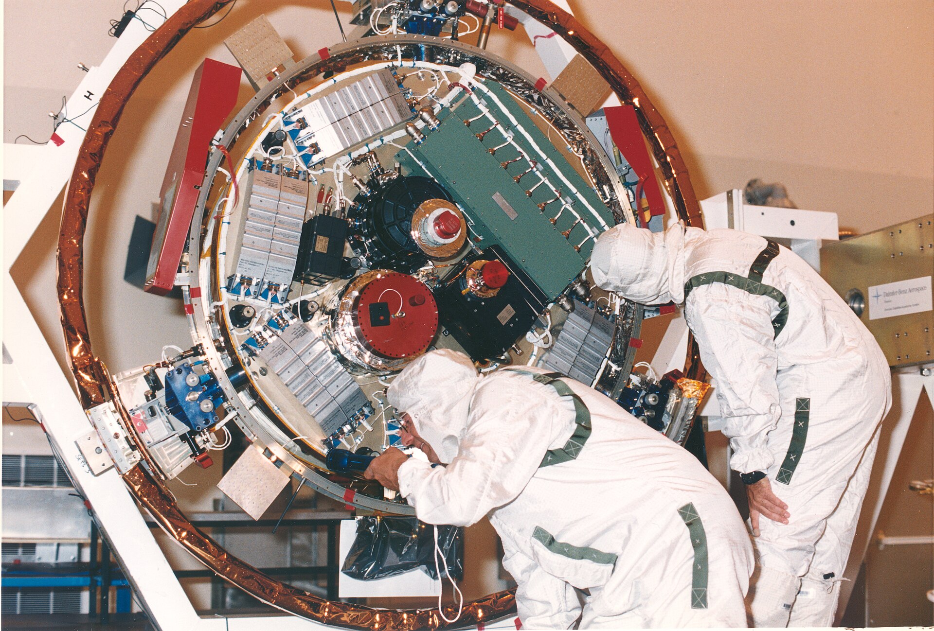 The Huygens probe with its protective panels opened