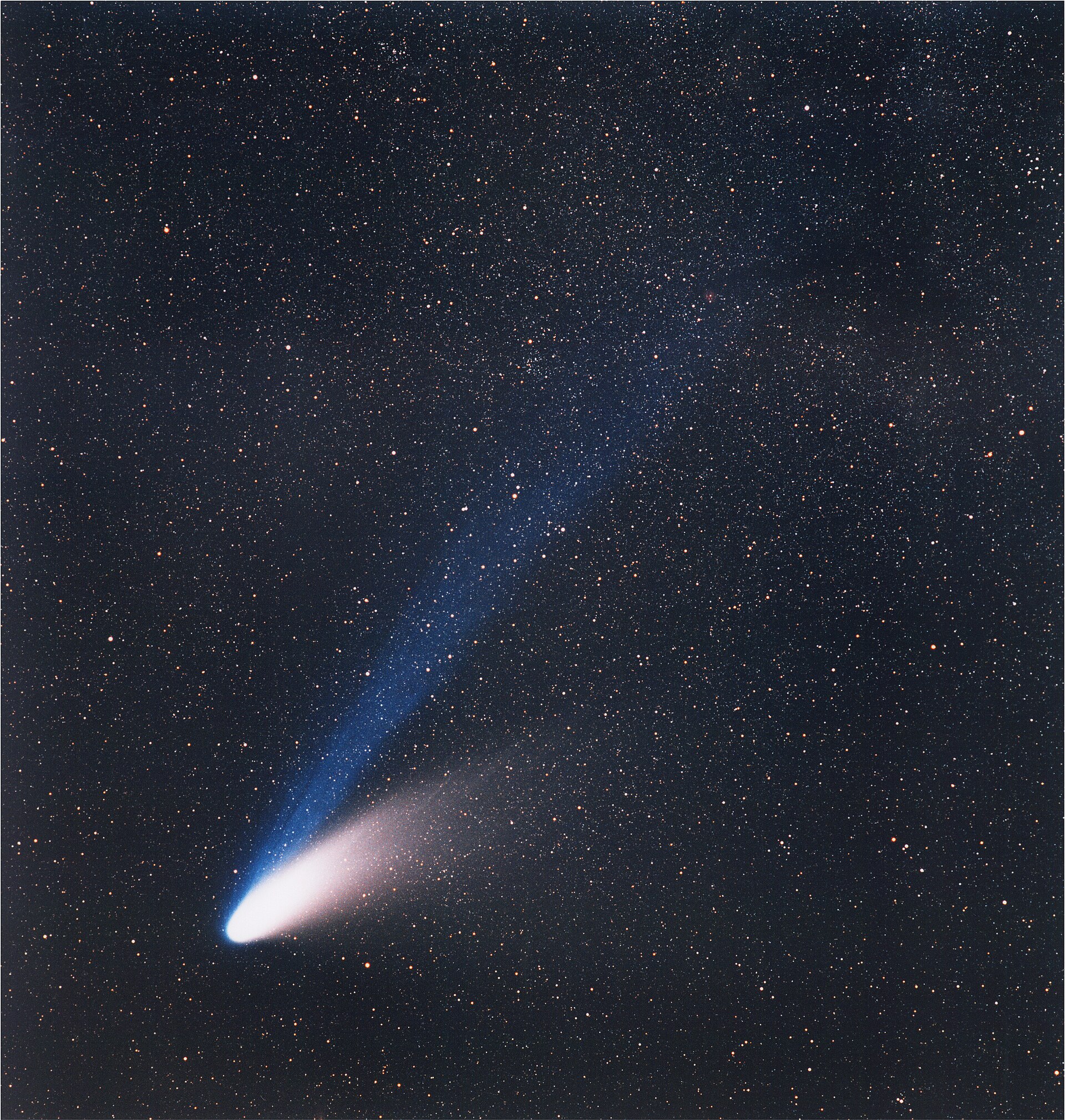 Comet Hale-Bopp dual tails visible