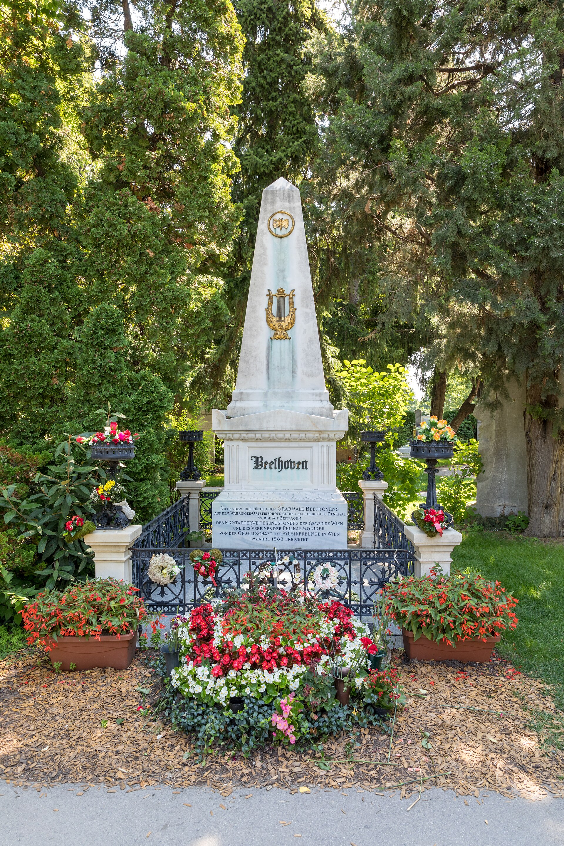 Beethoven's Grave at Zentralfriedhof in Vienna